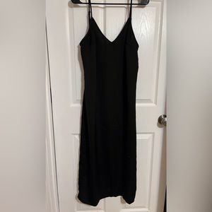 Black, Silk, maxi dress